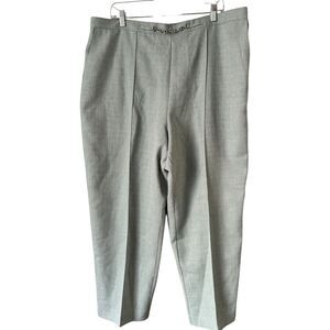 NWT Alfred Dunner Green Pleated Pull On Vintage Trouser Pants Women’s Size 22W